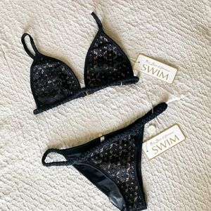 For Love and Lemons Black Bikini Swim Set